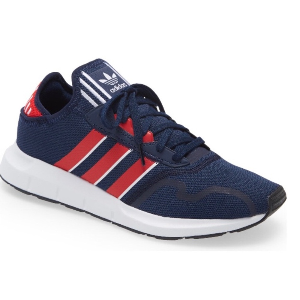 Adidas Swift Run X Men’s 11.5 Running Shoes Navy Red White Athletic Sneakers